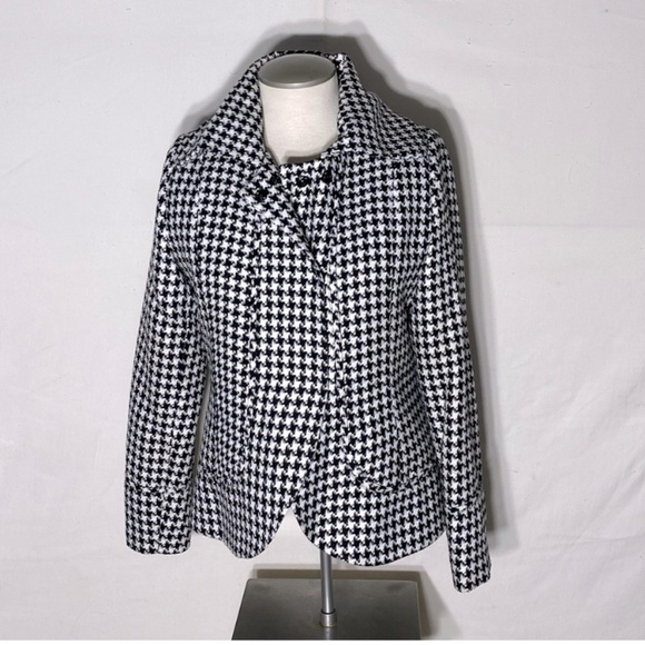 Vitrin Design Black & White Houndstooth Blazer Jacket M - Picture 1 of 15